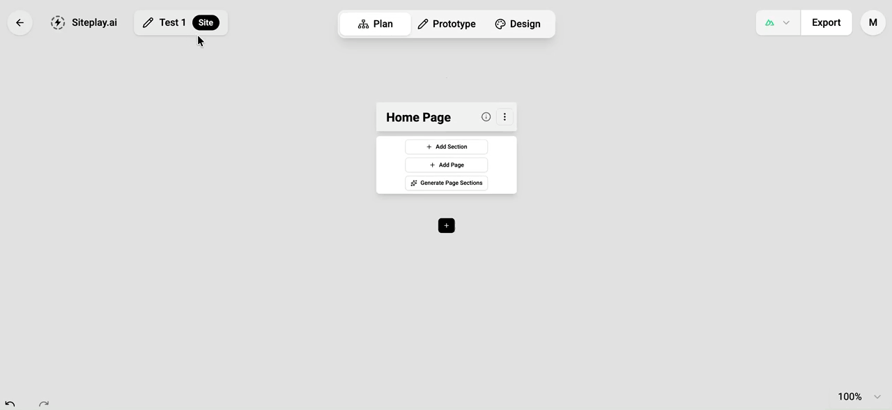 Plan websites with AI