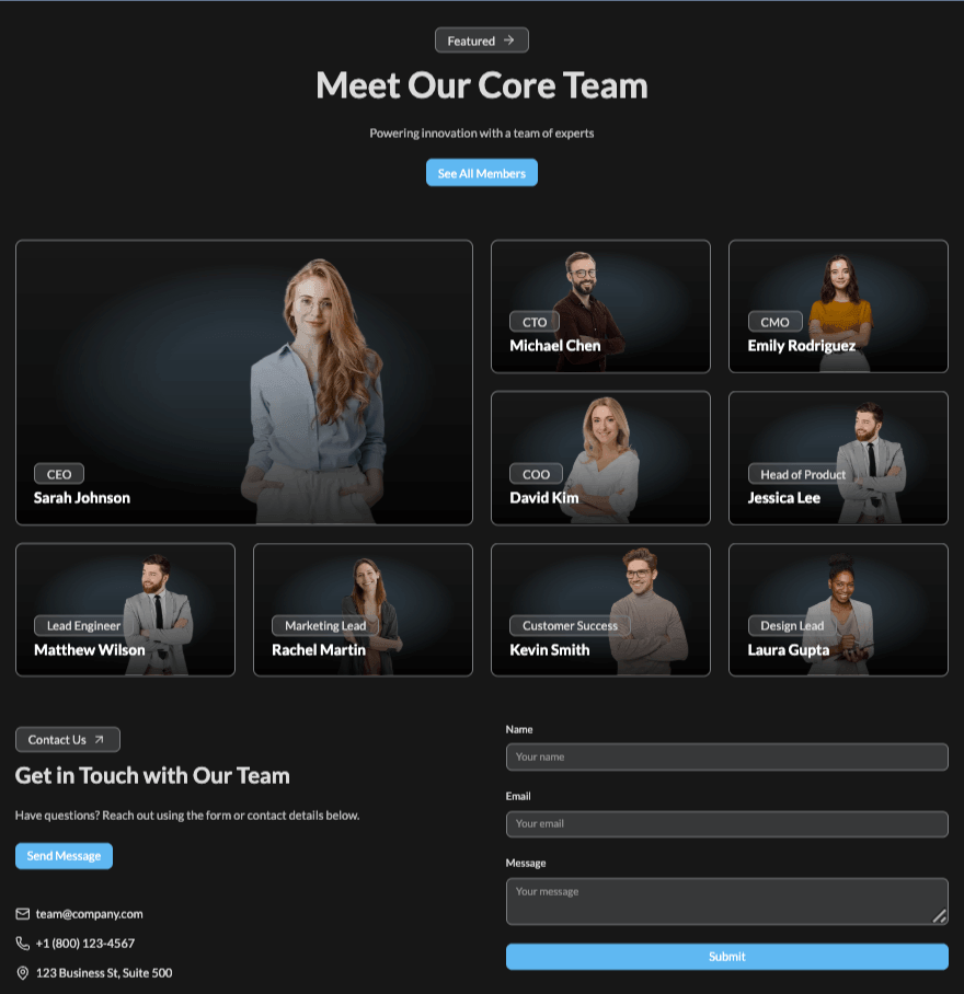 Teams Pages