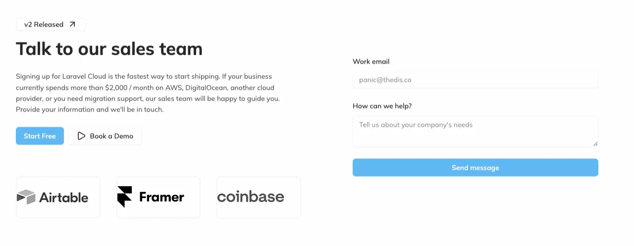Logos and Card Contact Form