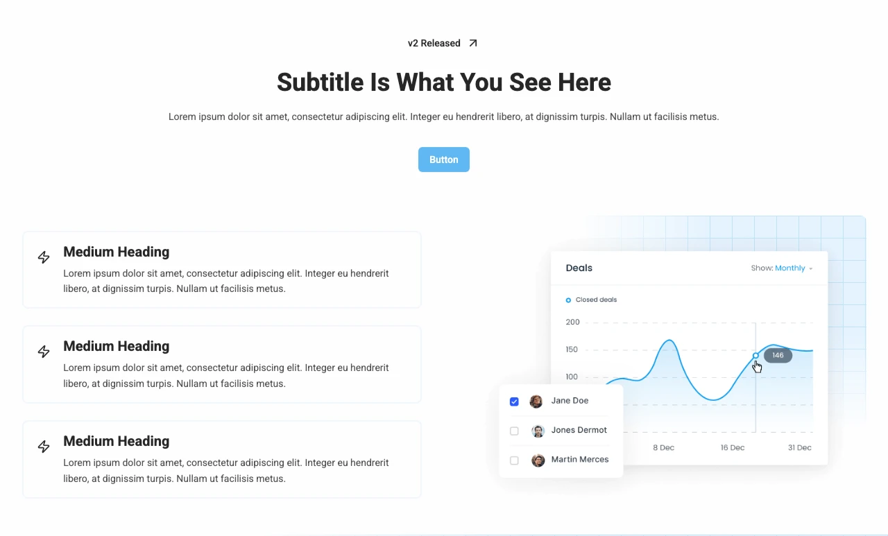 Features section