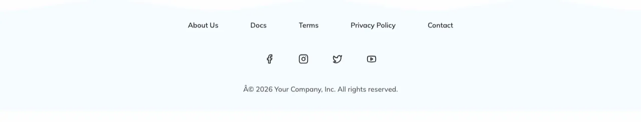 Centered Brand Footer