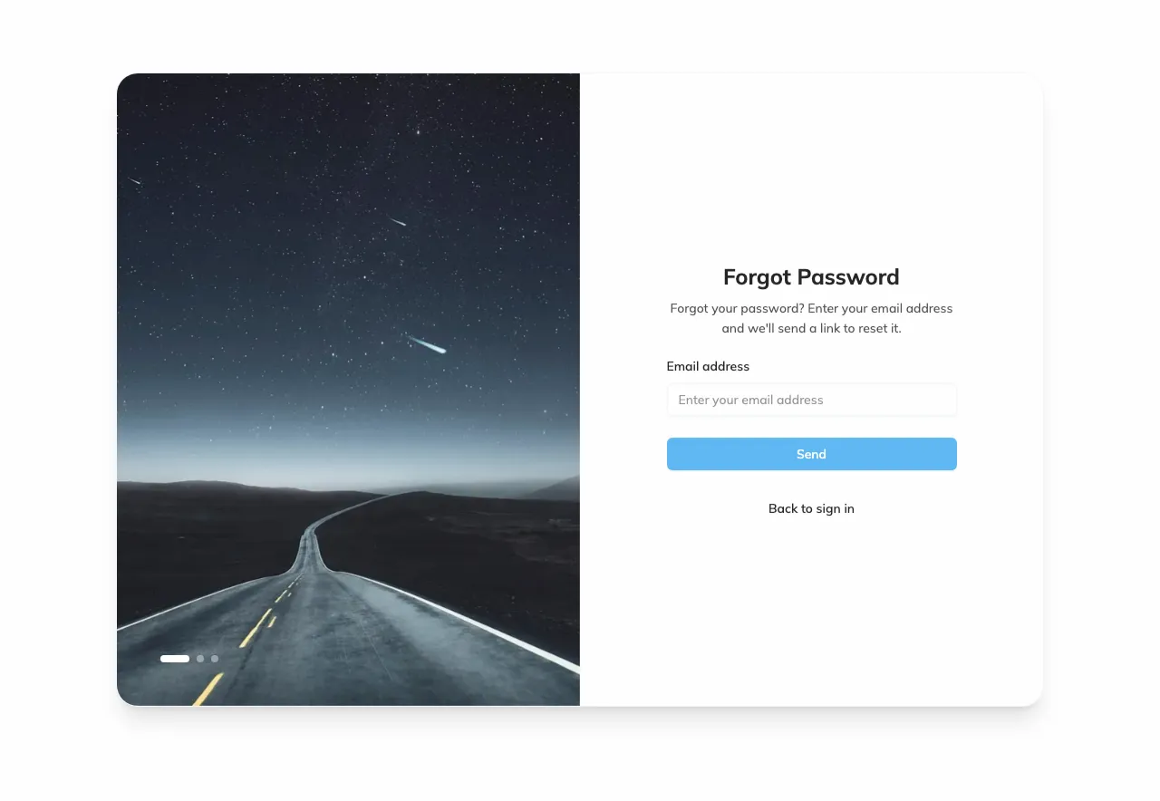 Compact Form Forgot Password