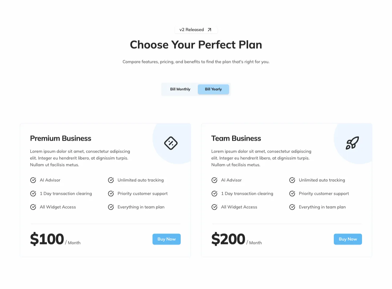 Split Column Pricing