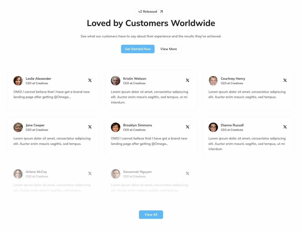Social Grid Testimonial