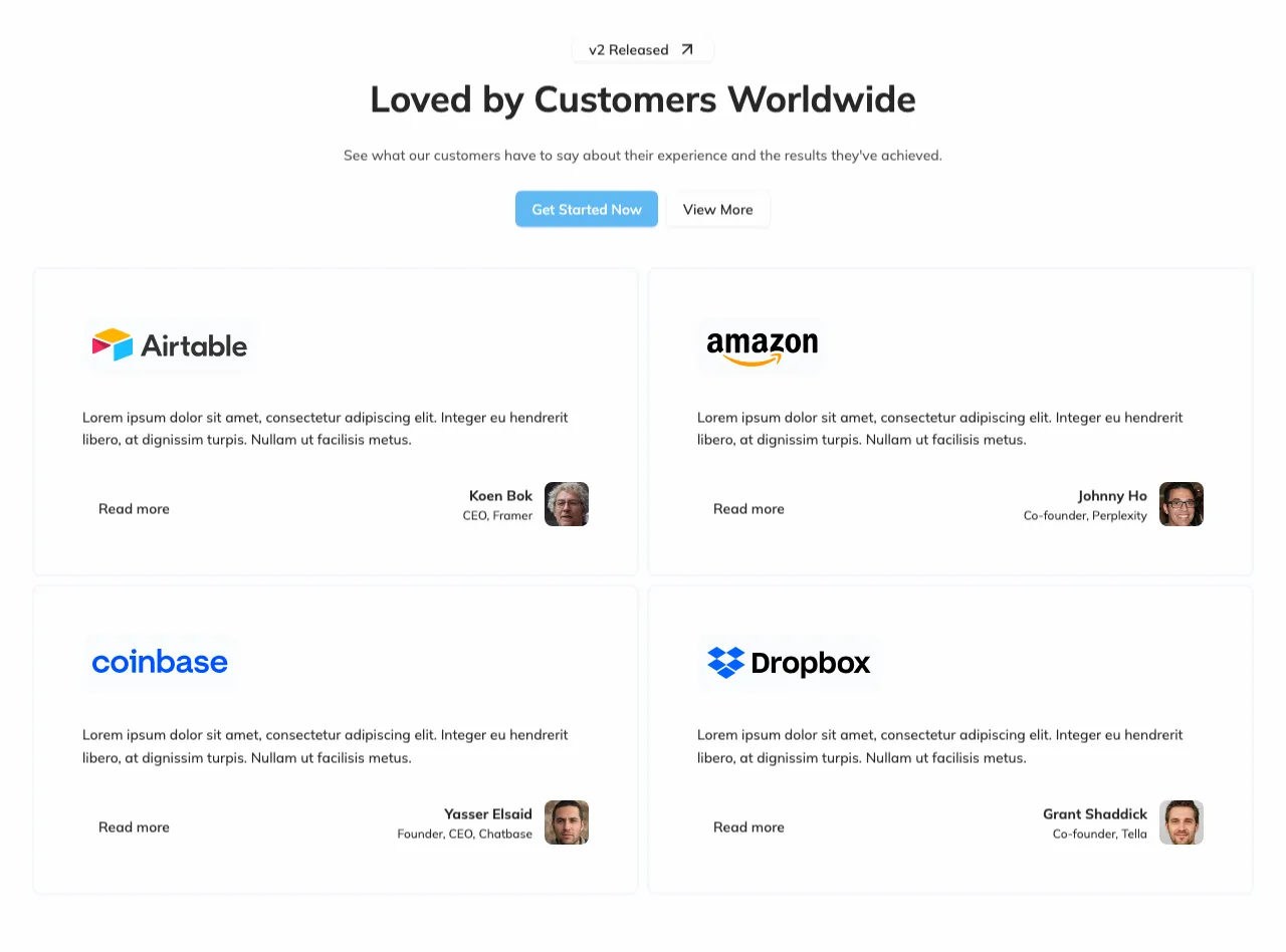 Responsive Logo Grid Testimonial