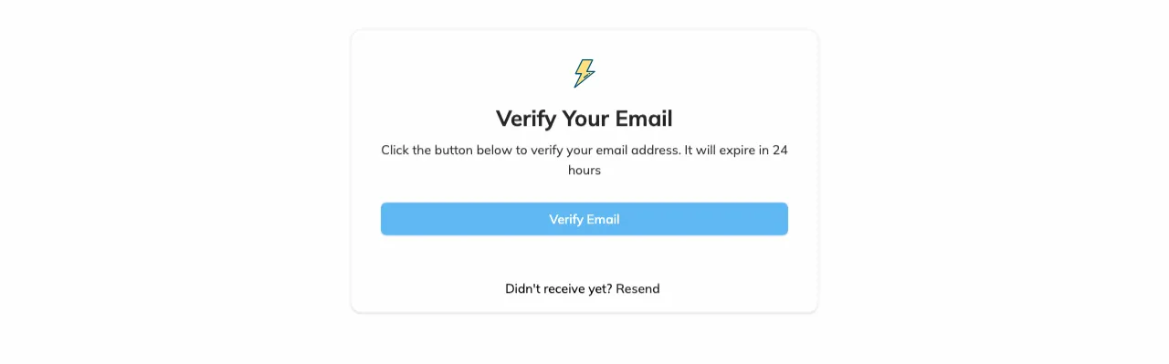 Centered Page Verify Email